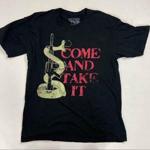 Come & take it fun snake shirt. Large